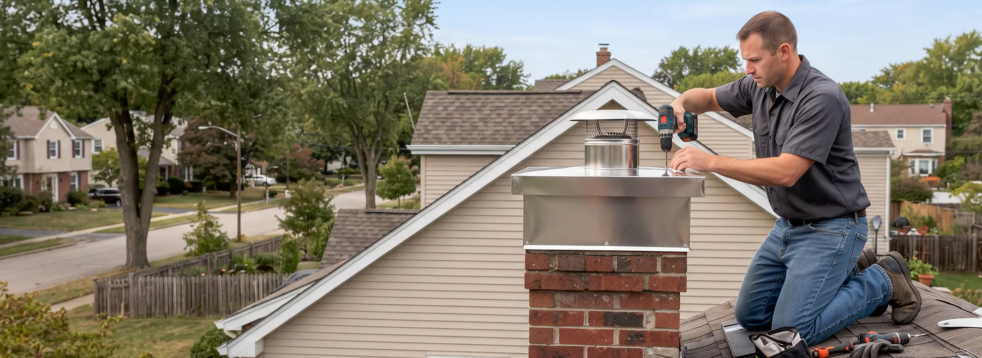 Chimney Chase Cover Installation Cedar Park, TX