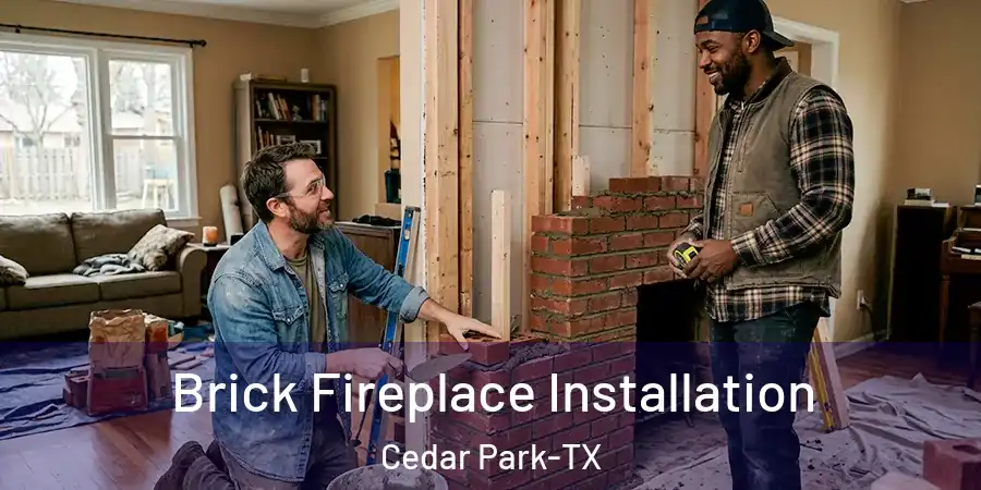  Brick Fireplace Installation Cedar Park-TX