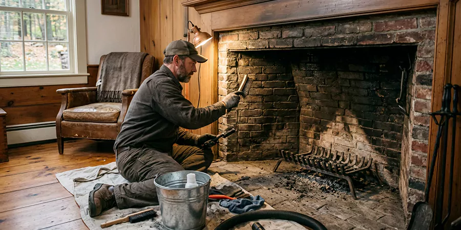 Inglenook and Coal Burning Fireplace Restoration Cedar Park